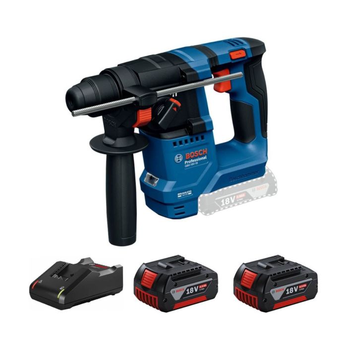 【最新登陸】BOSCH 博世 18V 無刷輕型油壓鑽 GBH 18v-18 3.0Ah雙電套裝 (優惠加配牆體探測儀)