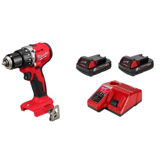 【Red Start 送機優惠】Milwaukee 美沃奇 M18 緊湊型無刷 13mm 衝擊鑽 BLPDRC-0C0 （雙電套裝）