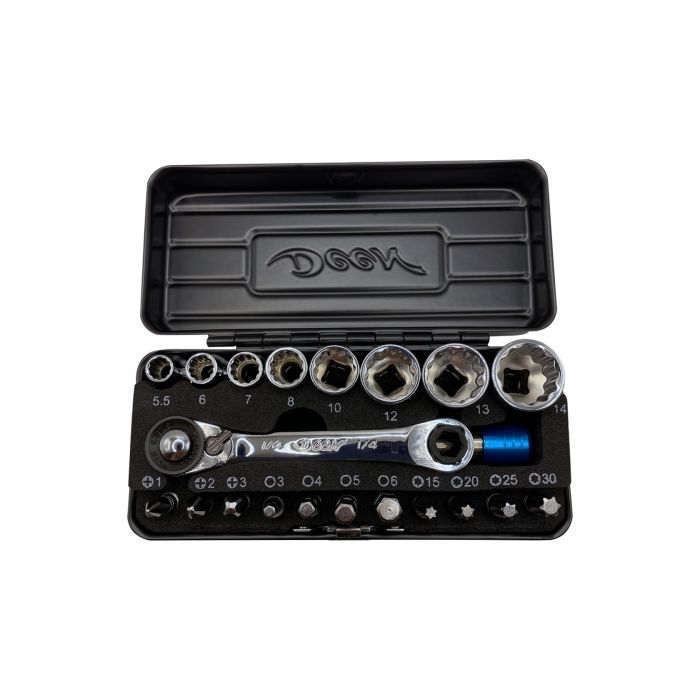 DEEN 1/4SQ 批頭和套筒棘輪套件 DNCRBS21W