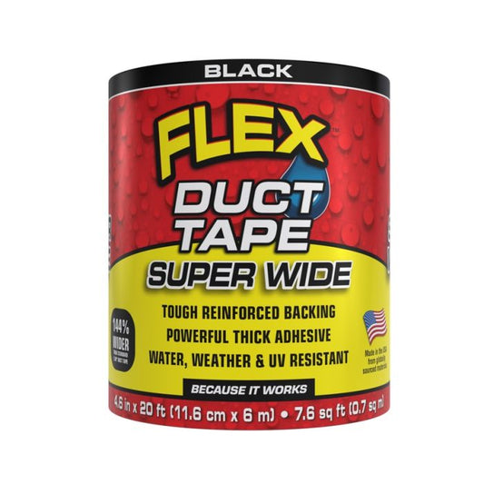 美國 FLEX SEAL 超強力膠帶 Super Wide Duct Tape 4.6吋 x 20呎 黑色 Black