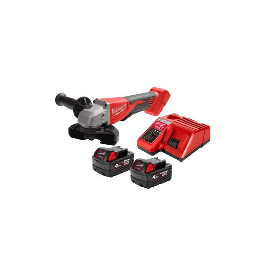 【Red Start 送機優惠】Milwaukee 美沃奇 M18™ 無碳刷 5" (125 mm) 磨機 (安全制開關) BLSAG125XPD (雙電套裝)