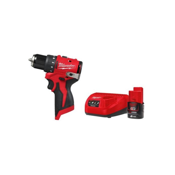 Milwaukee 美沃奇 M12 無碳刷輕巧電鑽 BLDDRC-201 (2.0Ah單電套裝)