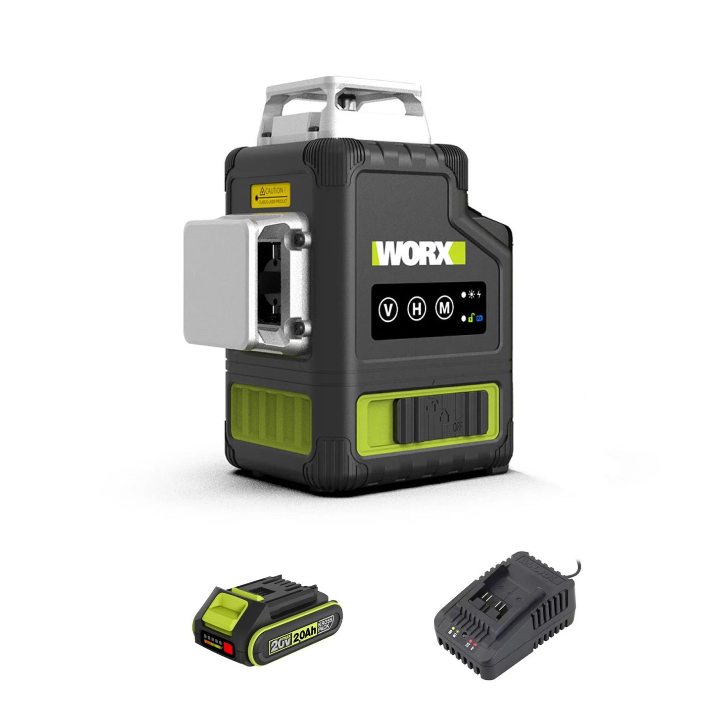 WORX 威克士 WU005 20V 12線綠光貼牆平水儀 (2.0Ah 電池 x 1 及充電器)