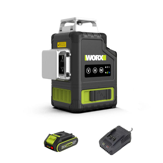 WORX 威克士 WU005 20V 12線綠光貼牆平水儀 (2.0Ah 電池 x 1 及充電器)
